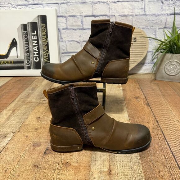 Otto's Leather Motorcycle Biker Boots - Picture 2 of 11
